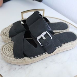 Marc Fisher espadrille sandals with buckle